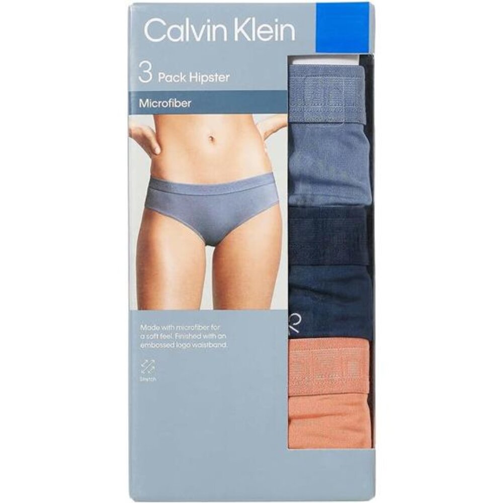 Calvin Klein Women Hipster 3 Pack (Denim/Clay, X-Large) - Picture 5 of 5
